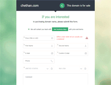 Tablet Screenshot of chethan.com